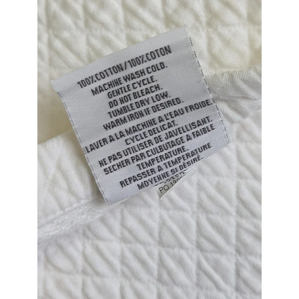 2 Restoration Hardware Diamond Matelasse Pillow Shams‎ White Cotton Portugal STD